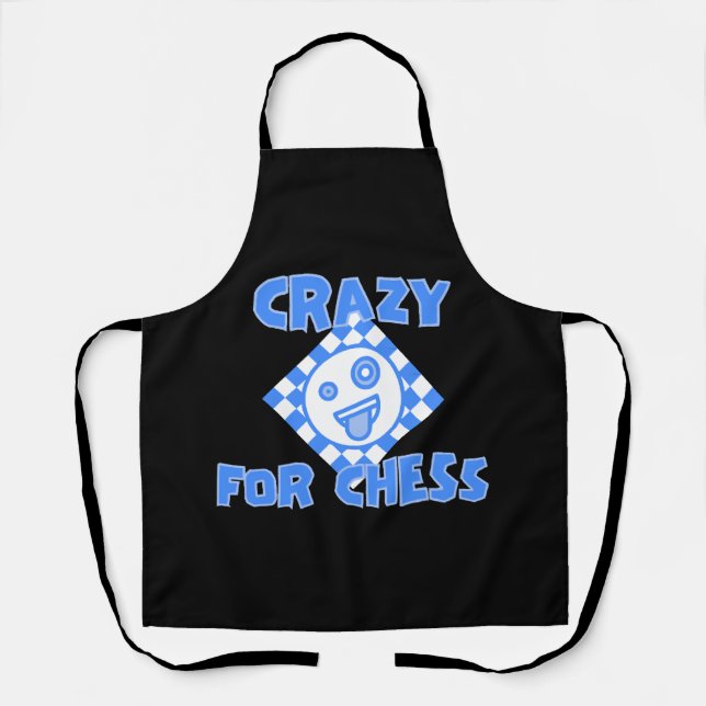 Crazy for chess apron (Front)