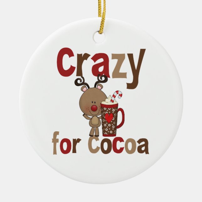 Crazy For Cocoa Ceramic Tree Decoration (Front)