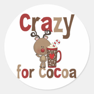Crazy For Cocoa Classic Round Sticker