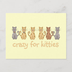 Crazy For Kitties Tshirts and Gifts Postcard