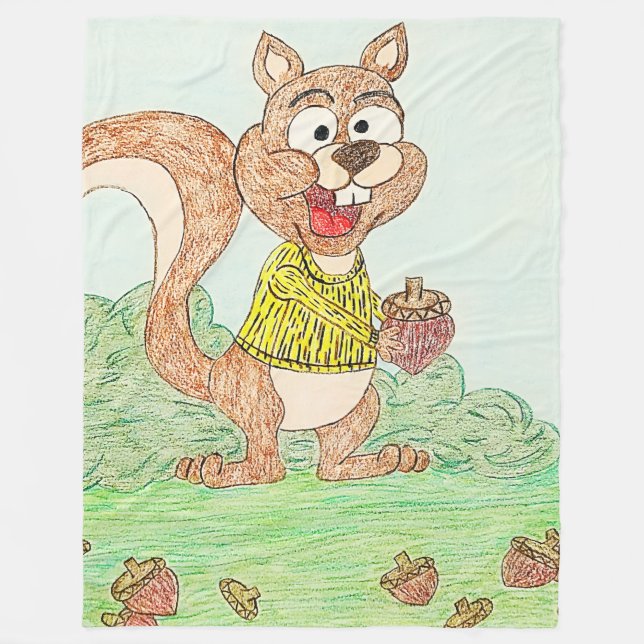 Crazy for Nuts Fleece Blanket (Front)