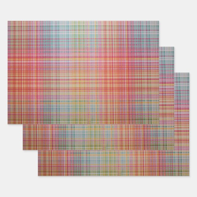 Crazy for Plaid Wrapping Paper Sheet (Set)