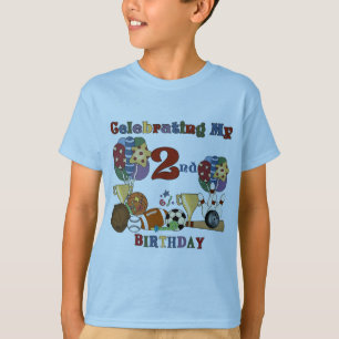 Crazy For Sports 2nd Birthday T-shirts and Gifts