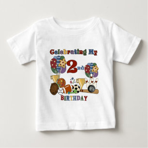 Crazy For Sports 2nd Birthday T-shirts and Gifts