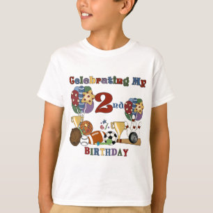Crazy For Sports 2nd Birthday T-shirts and Gifts