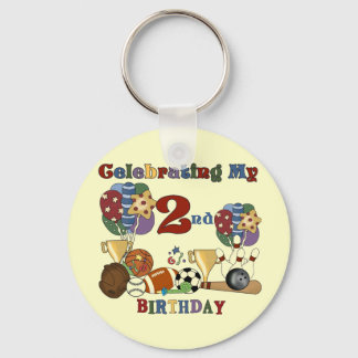 Crazy For Sports 2nd Birthday T-shirts and Gifts Key Ring