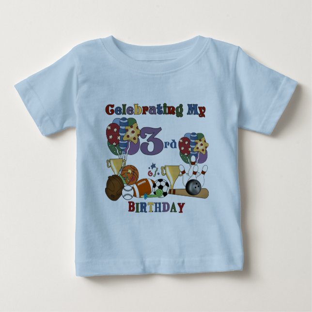 Crazy For Sports 3rd Birthday Tshirts and Gifts (Front)