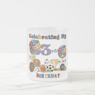 Crazy For Sports 3rd Birthday Tshirts and Gifts Frosted Glass Coffee Mug