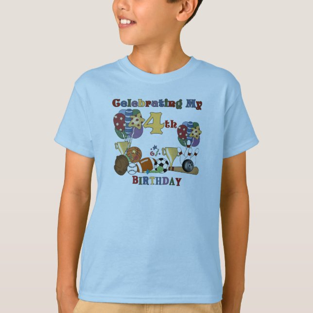 Crazy For Sports 4th Birthday T-shirts and Gifts (Front)