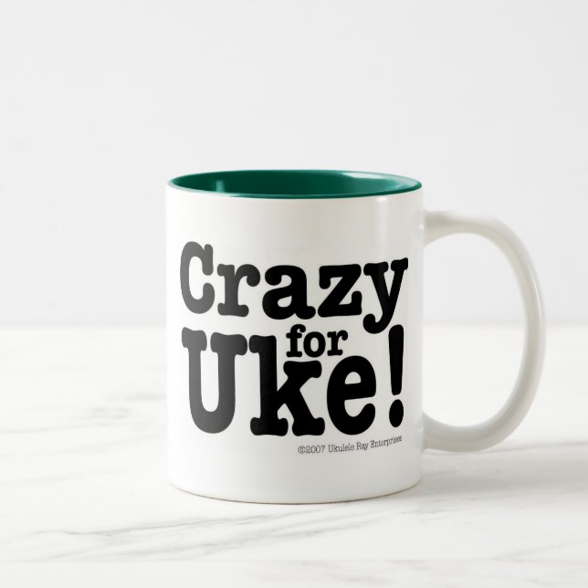 Crazy for UKE Designer Coffee Mug (Right)