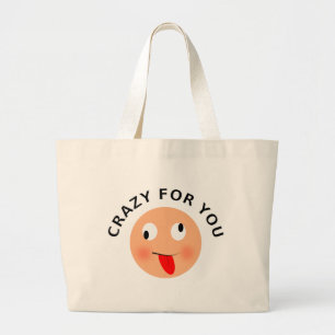Crazy For You Large Tote Bag