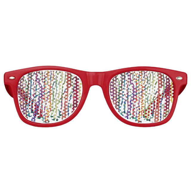 crazy forest fun colourful  retro sunglasses (Front)