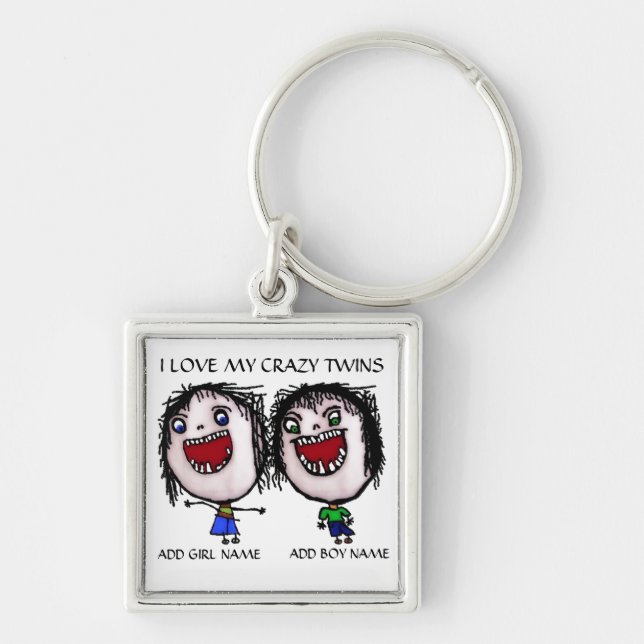 Crazy Fraternal Twins Key Ring (Front)