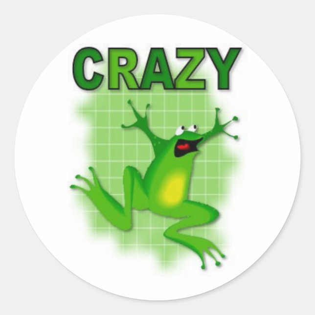 CRAZY FROG CLASSIC ROUND STICKER (Front)