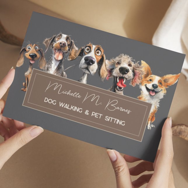 Crazy Funny Dog Walker Sitter QR Code Modern  Flyer (Creator Uploaded)