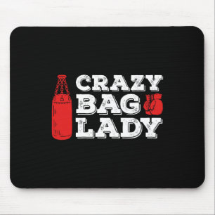 Crazy G Lady Kickboxer Funny Kickboxing Shirt_2 Mouse Pad