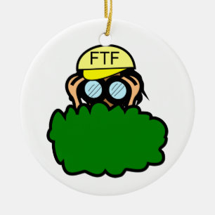 Crazy Geocacher Geocaching Customisable Ornament