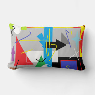 Crazy Geometry Funky Throw Pillow