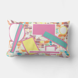 Crazy Geometry Turquoise Pink Cushion