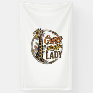 Crazy Giraffe Lady Vintage Engraving Shirt Design_ Banner