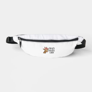Crazy Giraffe Lady Women Giraffes Bum Bags