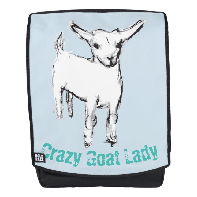 Crazy Goat Lady Backpack (Front)
