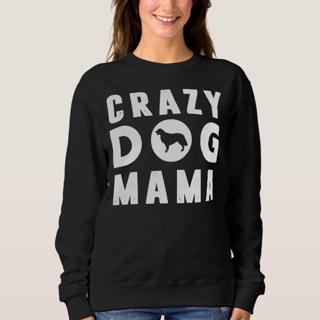 Crazy Golden Retriever Dog Mama Sweatshirt (Front)