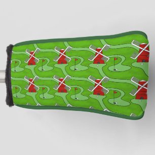 Crazy Golf Pattern Funny Golfer Head Cover