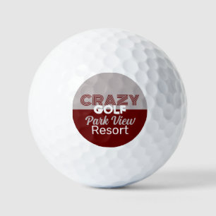 Crazy Golf Slogan, Mini Golf Course Golf Balls