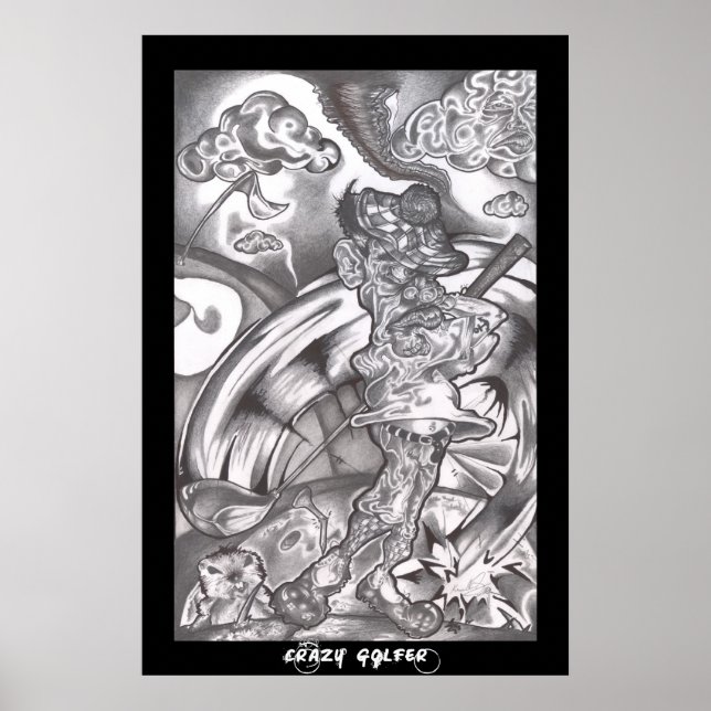 Crazy Golfer Poster (Front)