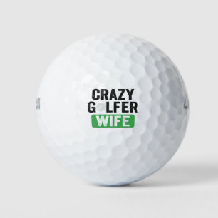 Crazy Golfer Wife Funny Golf Widow Wife Golf Cours Balls