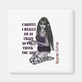 Crazy Goth Girl Magnet