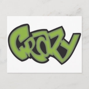 Crazy - Graffiti Postcard
