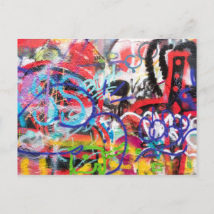 Crazy Graffiti Postcard