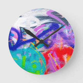 Crazy Graffiti Round Clock