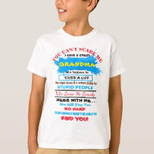 CRAZY GRANDMA GRANDFATHER Fun T-Shirt Personalise