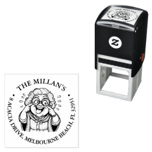 Crazy Grandma theme Self-inking Stamp