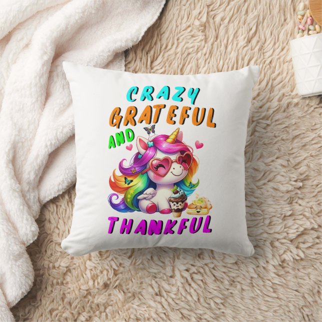 Crazy Grateful And Thankful Cushion (Blanket)