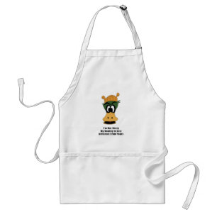 Crazy Green Cartoon Duck Different Reality Standard Apron