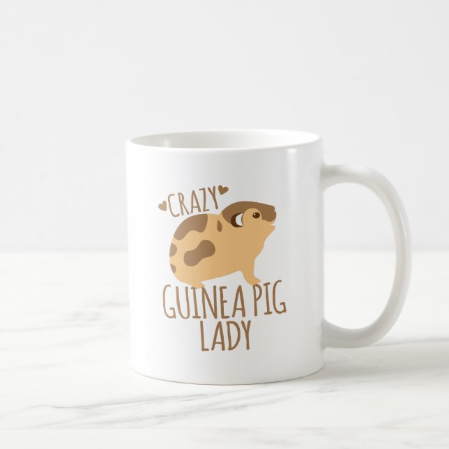 crazy guinea pig lady coffee mug (Right)