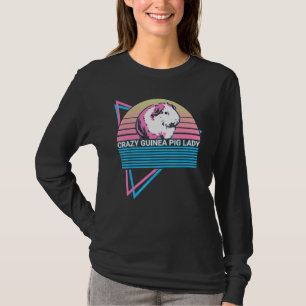 Crazy Guinea Pig Lady Crazy Guinea Pig Lady Retro T-Shirt