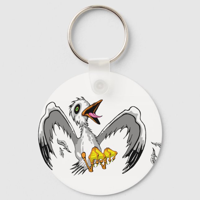 Crazy Gull Keychain (Front)