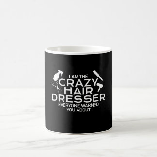 crazy hair dresser coffee mug