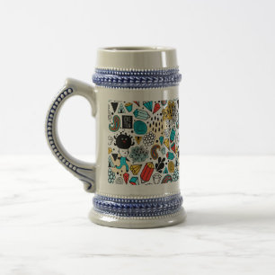 Crazy head beer stein