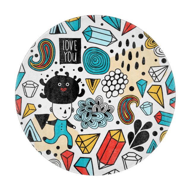 Crazy head cutting board (Front)