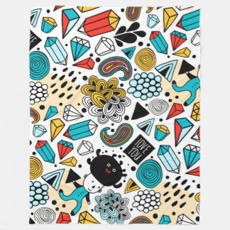 Crazy head fleece blanket
