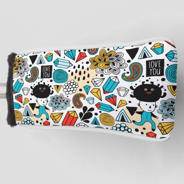 Crazy head golf head cover (Front)