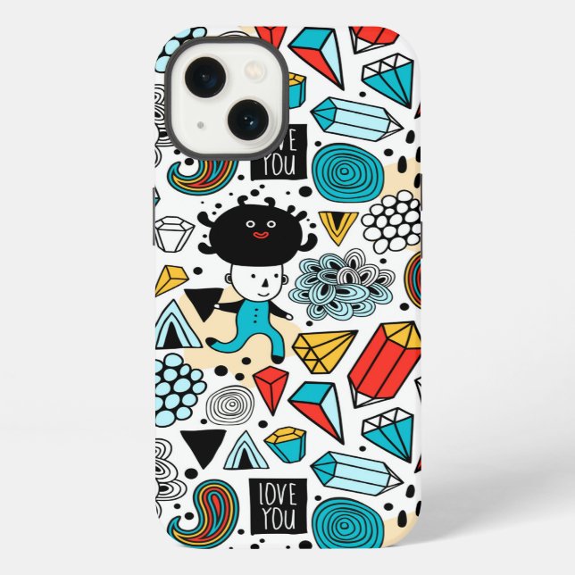 Crazy head iPhone case (Back)