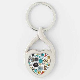 Crazy head key ring