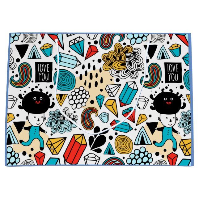 Crazy head large gift bag (Front)